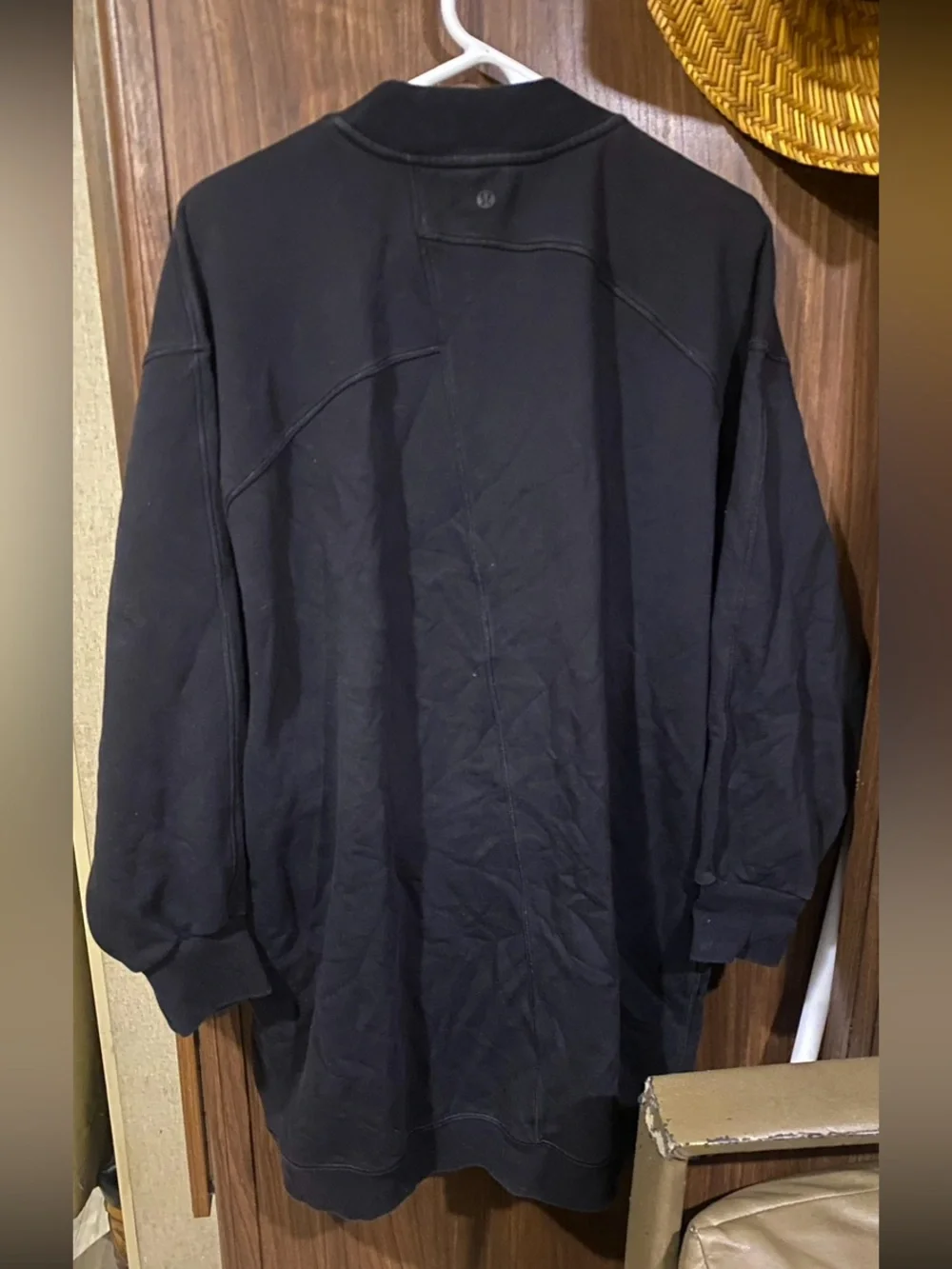 LULULEMON broken beats black oversized sweatshirt dress 6